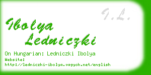 ibolya ledniczki business card